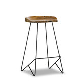 Continental Designs 66cm Nero Metal Counter Barstool