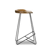 Continental Designs 66cm Nero Metal Counter Barstool