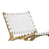 Continental Designs Cassie Woven Leather &amp; Teak Lounge Chair