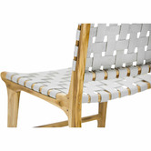 Continental Designs Cassie Woven Leather &amp; Teak Dining Chairs