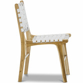 Continental Designs Cassie Woven Leather &amp; Teak Dining Chairs
