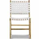 Continental Designs Cassie Woven Leather &amp; Teak Dining Chairs