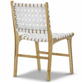 Continental Designs Cassie Woven Leather &amp; Teak Dining Chairs