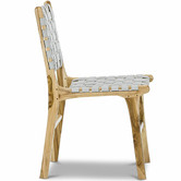 Continental Designs Cassie Woven Leather &amp; Teak Dining Chairs