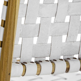 Continental Designs Cassie Woven Leather &amp; Teak Dining Chairs