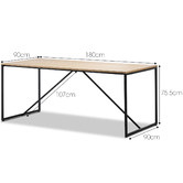 Continental Designs Macy Dining Table &amp; Eames Replica Chairs Set