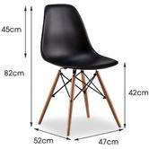 Continental Designs Macy Dining Table &amp; Eames Replica Chairs Set