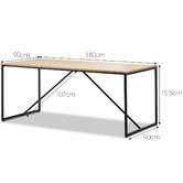 Continental Designs Macy Dining Table &amp; Eames Replica Chairs Set