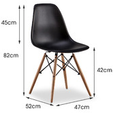 Continental Designs Macy Dining Table &amp; Eames Replica Chairs Set