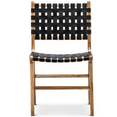 Continental Designs Cassie Woven Leather &amp; Teak Dining Chairs