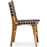Continental Designs Cassie Woven Leather &amp; Teak Dining Chairs