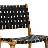 Continental Designs Cassie Woven Leather &amp; Teak Dining Chairs
