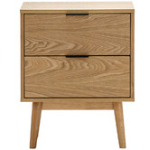 Continental Designs Balbina 2 Drawer Bedside Table