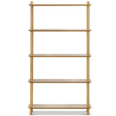 Continental Designs Natural Harper 5 Tier Wooden Bookshelf