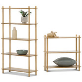 Continental Designs Natural Harper 5 Tier Wooden Bookshelf