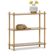 Continental Designs Natural Harper 3 Tier Wooden Bookshelf