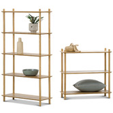 Continental Designs Natural Harper 3 Tier Wooden Bookshelf