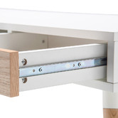 Continental Designs Natural & White Myst 2 Drawer Desk | Temple & Webster