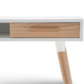 Continental Designs Natural &amp; White Myst 2 Drawer Desk