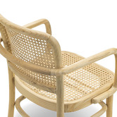 Continental Designs Samira Teak &amp; Cane Dining Chair with Arms