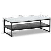 Continental Designs Francesco Cultured Marble-Top Coffee Table