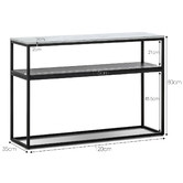 Continental Designs 120cm Franceso Cultured Marble-Top Console Table