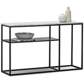 Continental Designs 130cm Franceso Cultured Marble-Top Console Table
