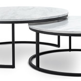 Continental Designs 2 Piece Hanslo Cultured Marble-Top Nesting Coffee Table Set