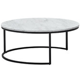 Continental Designs 2 Piece Hanslo Cultured Marble-Top Nesting Coffee Table Set