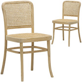 Continental Designs Samira Teak &amp; Cane Dining Chairs