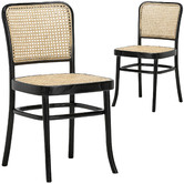 Continental Designs Samira Teak &amp; Cane Dining Chairs