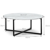 Continental Designs Luxe Milan Marble-Top Coffee Table
