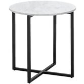 Continental Designs Luxe Ellie Marble-Top Side Table