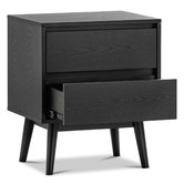 Continental Designs Eryn Oak Wood Bedside Table