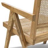 Continental Designs Pierre Jeanneret Replica Woven Rattan &amp; Teak Armchair