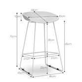 Continental Designs 65cm Sled Replica Barstools