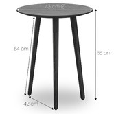 Continental Designs Black Cicero Side Table