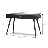 Continental Designs Black Wassa Study Desk