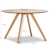 Continental Designs Milari Round Dining Table with White Hay Scoop Replica Chairs Set