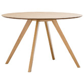 Continental Designs Milari Round Dining Table with White Hay Scoop Replica Chairs Set