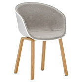 Continental Designs Milari Round Dining Table with White Hay Scoop Replica Chairs Set
