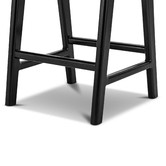 Continental Designs 66cm Cassie Leather &amp; Teak Counter Stool