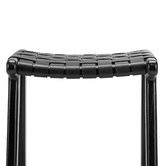 Continental Designs 66cm Cassie Leather &amp; Teak Counter Stool