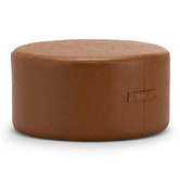 Continental Designs Whisky Tan Meryl Faux Leather Ottoman