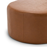 Continental Designs Whisky Tan Meryl Faux Leather Ottoman