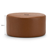 Continental Designs Whisky Tan Meryl Faux Leather Ottoman