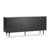 Continental Designs Bentley 3 Drawer Wooden Sideboard | Temple & Webster