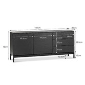 Continental Designs Macy Oak Veneer Sideboard