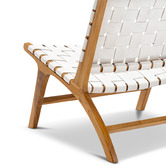 Continental Designs Casey Woven Cowhide Leather Lounge Chair