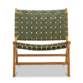 Continental Designs Casey Woven Cowhide Leather Lounge Chair